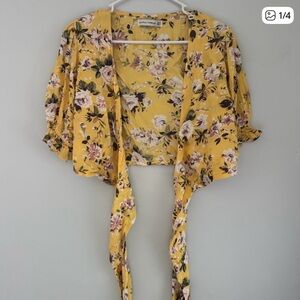 Faithfull the Brand Yellow Floral Blouse